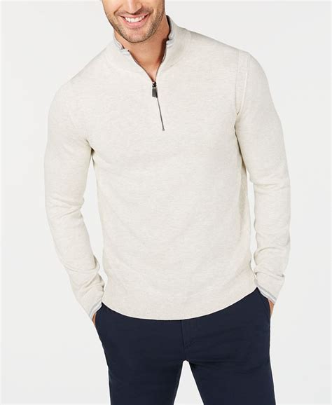 michael kors men's quarter-zip sweater|Merino Wool Quarter.